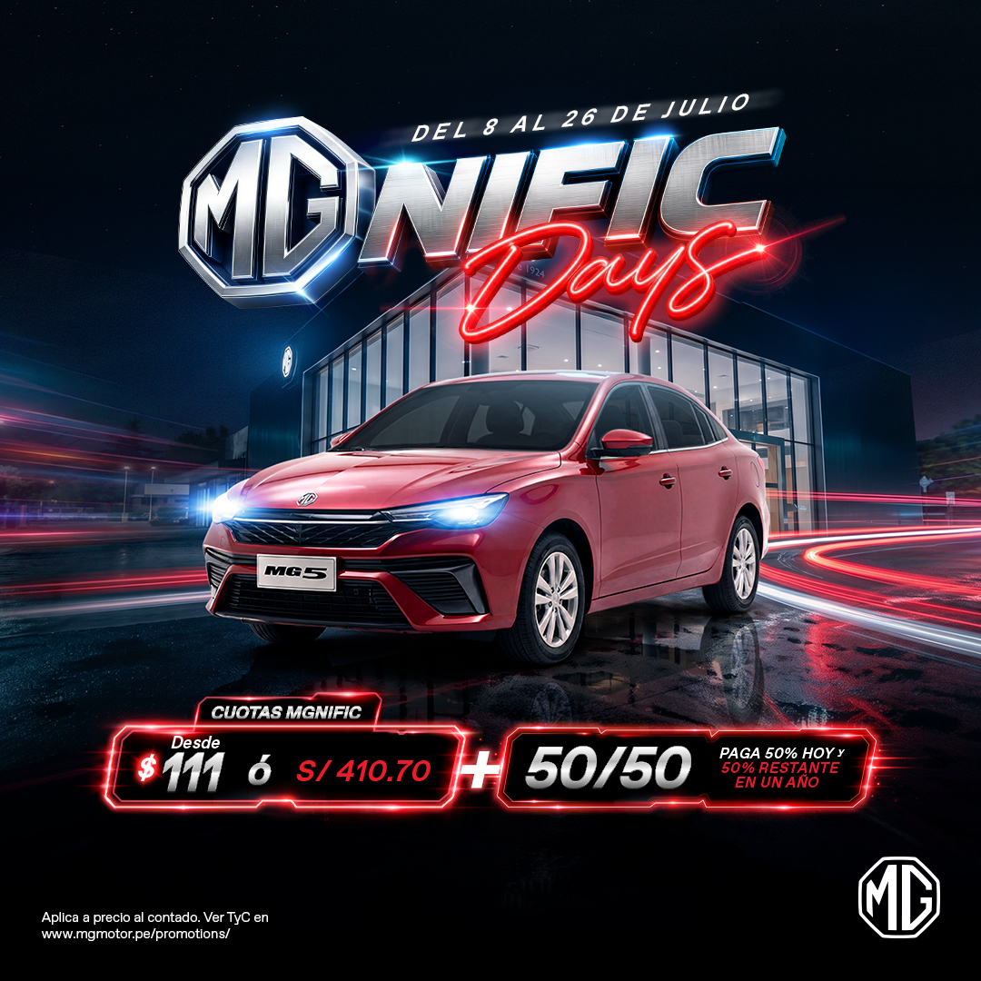 MG 5: Cuotas desde US$111 o S/410.70 y alternativa 50/50