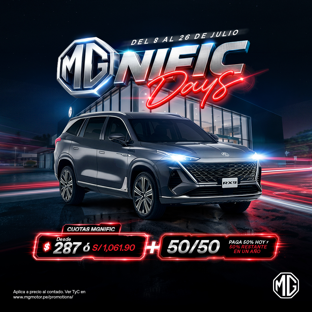 MG RX9: Cuotas desde US$287 o S/1,061.90 y alternativa 50/50