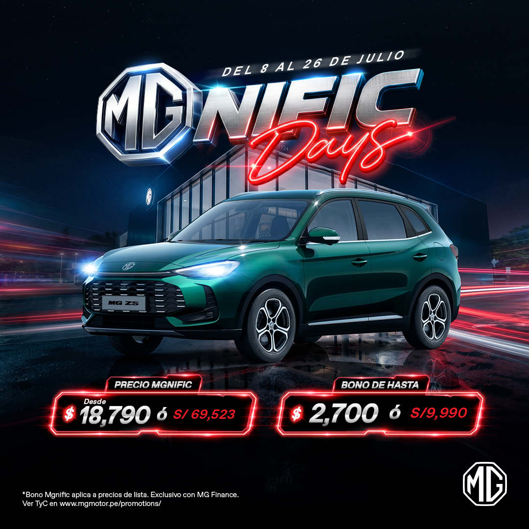 MG ZS: Precio desde US$18,790 y bono de hasta US$2,700