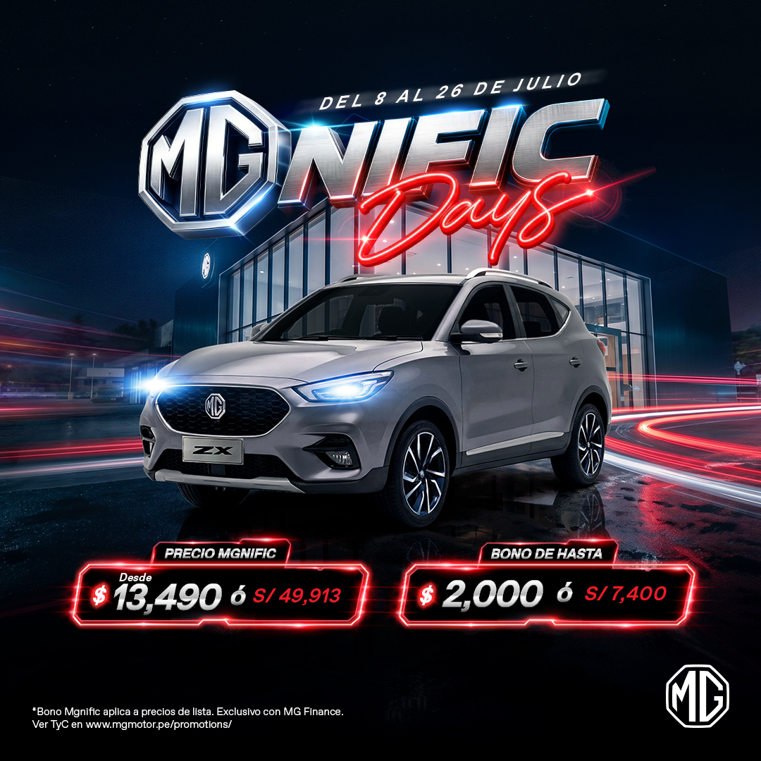 MG ZX: Precio desde US$13,490 y bono de hasta US$2,000