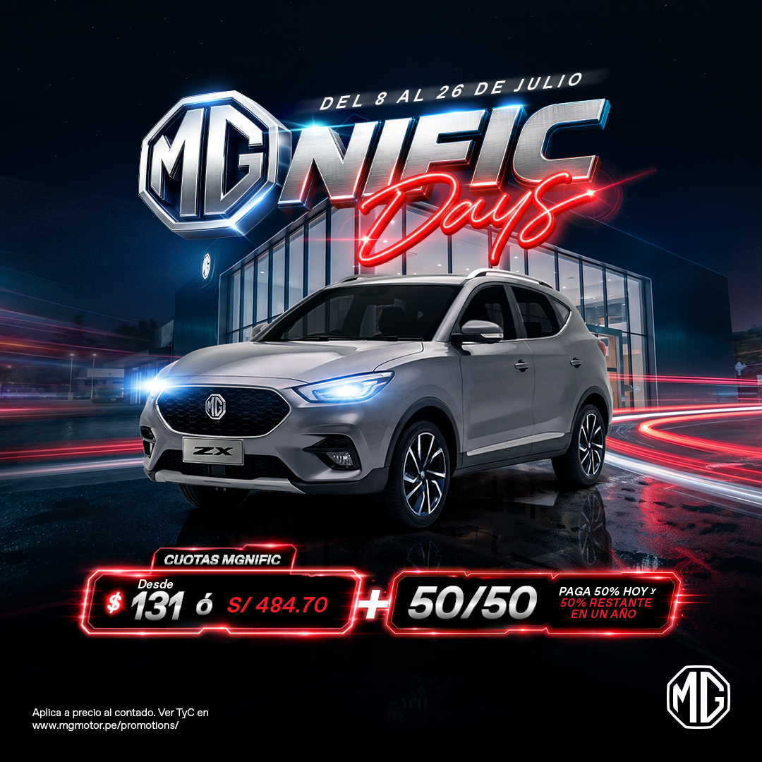MG ZX: Cuotas desde US$131 o S/484.70 y alternativa 50/50